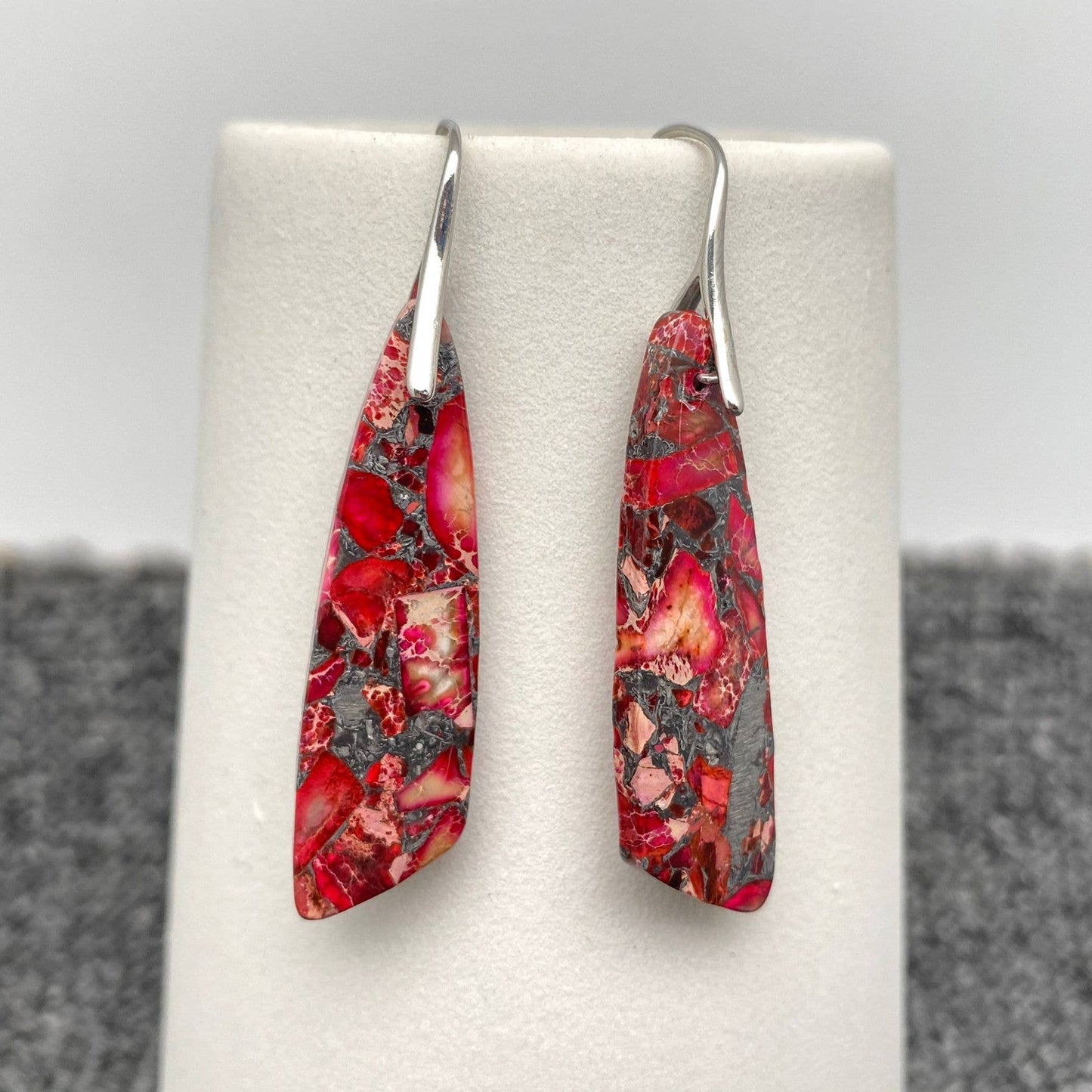Colored Emperor Stone Geometric Agate Chakra Earrings Copper Nickel Free Lead Free Stylish Dainty Jewelry Gift For Her