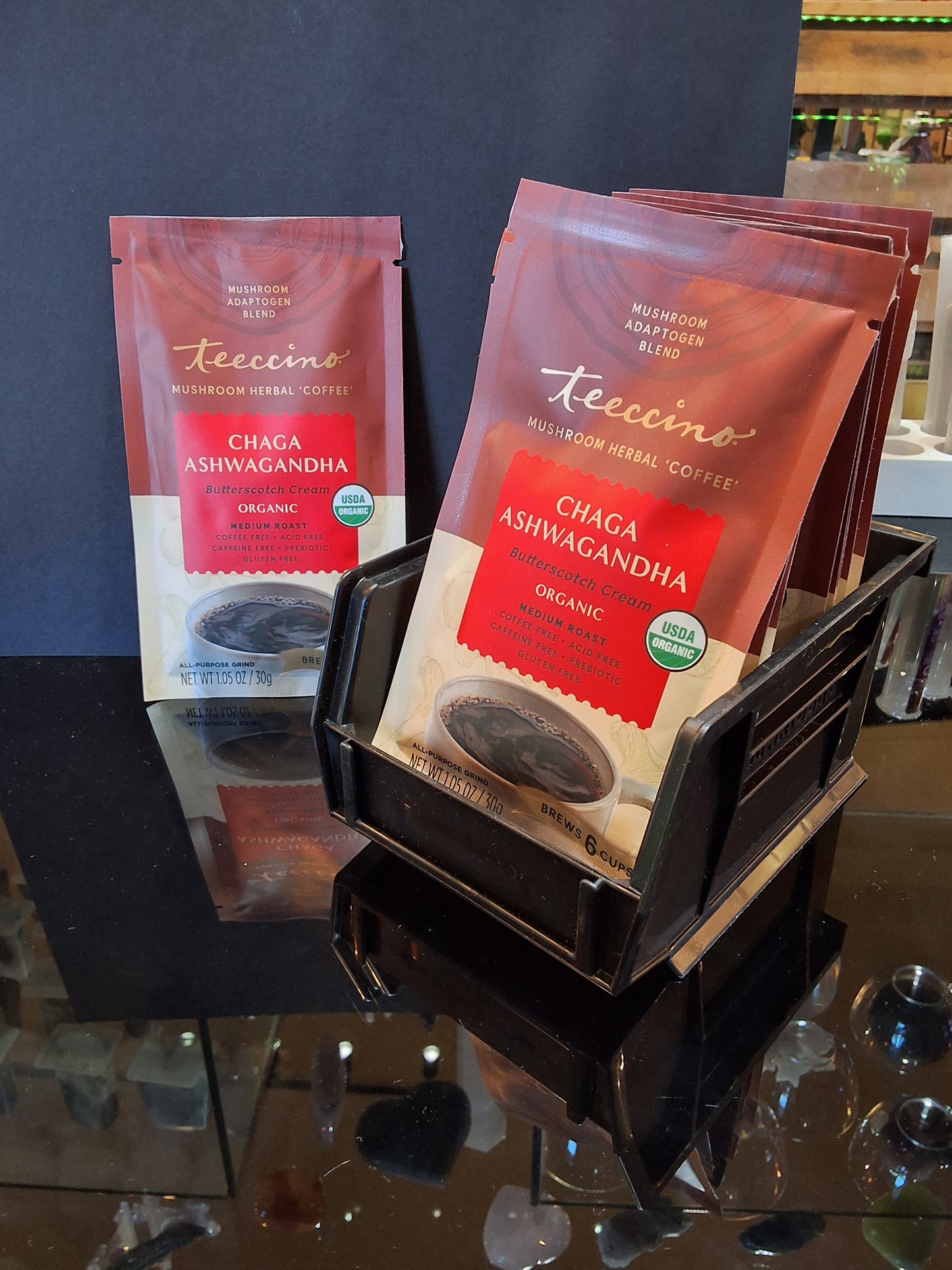 Chaga Ashwagandha Mushroom Coffee With Butterscotch Cream