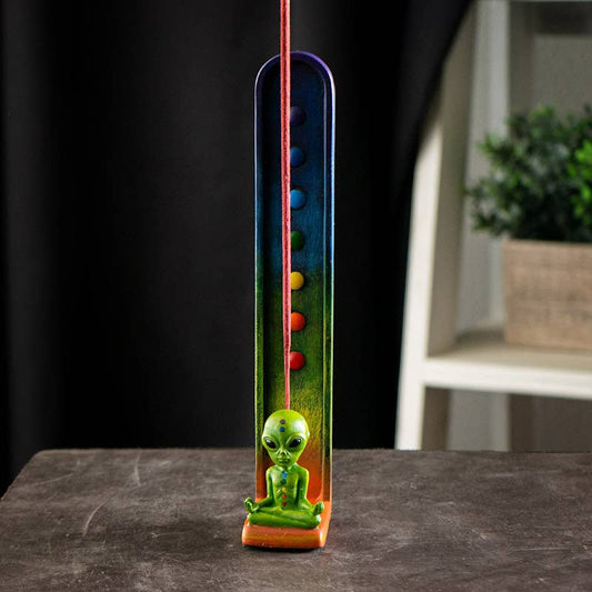 Alien Chakra Incense Burner Cold Cast Resin Holder Decor