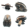 3 inch Dark Brown Wooden Croaking Frog Drum