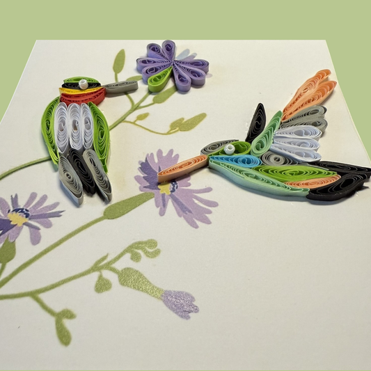 Hummingbird Quilled Greeting Card