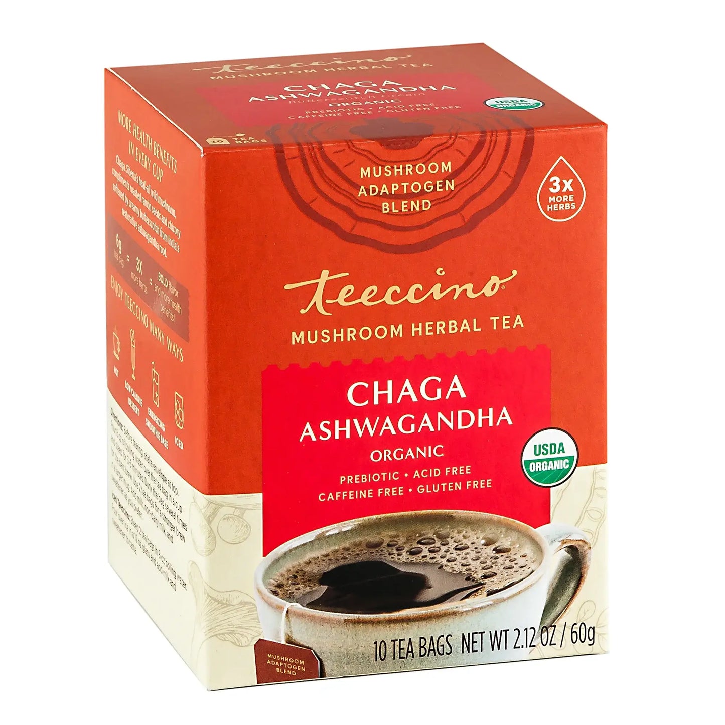 Chaga Ashwagandha Mushroom Herbal Tea