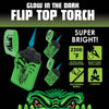 Glow In The Dark Flip Top Torch Lighter Assortment- 15/Pack