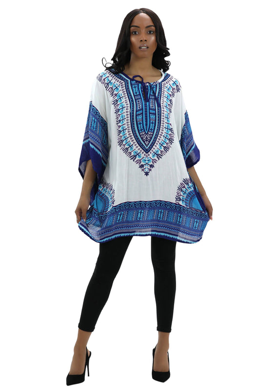 Traditional Dashiki Print Cover Up