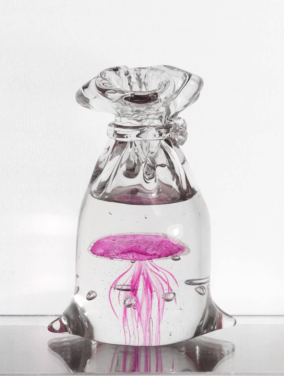 Glass Jellyfish In Bag Pink