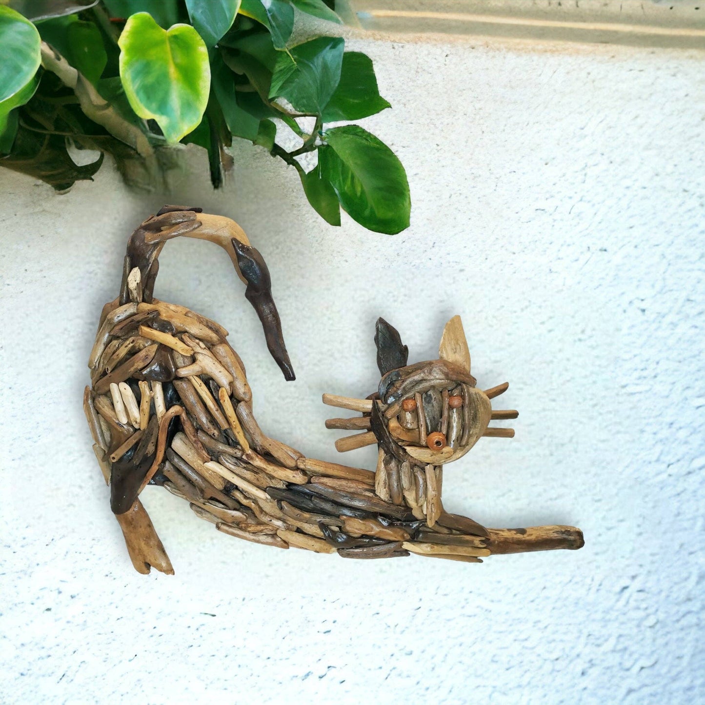 Cat Driftwood Wall Art