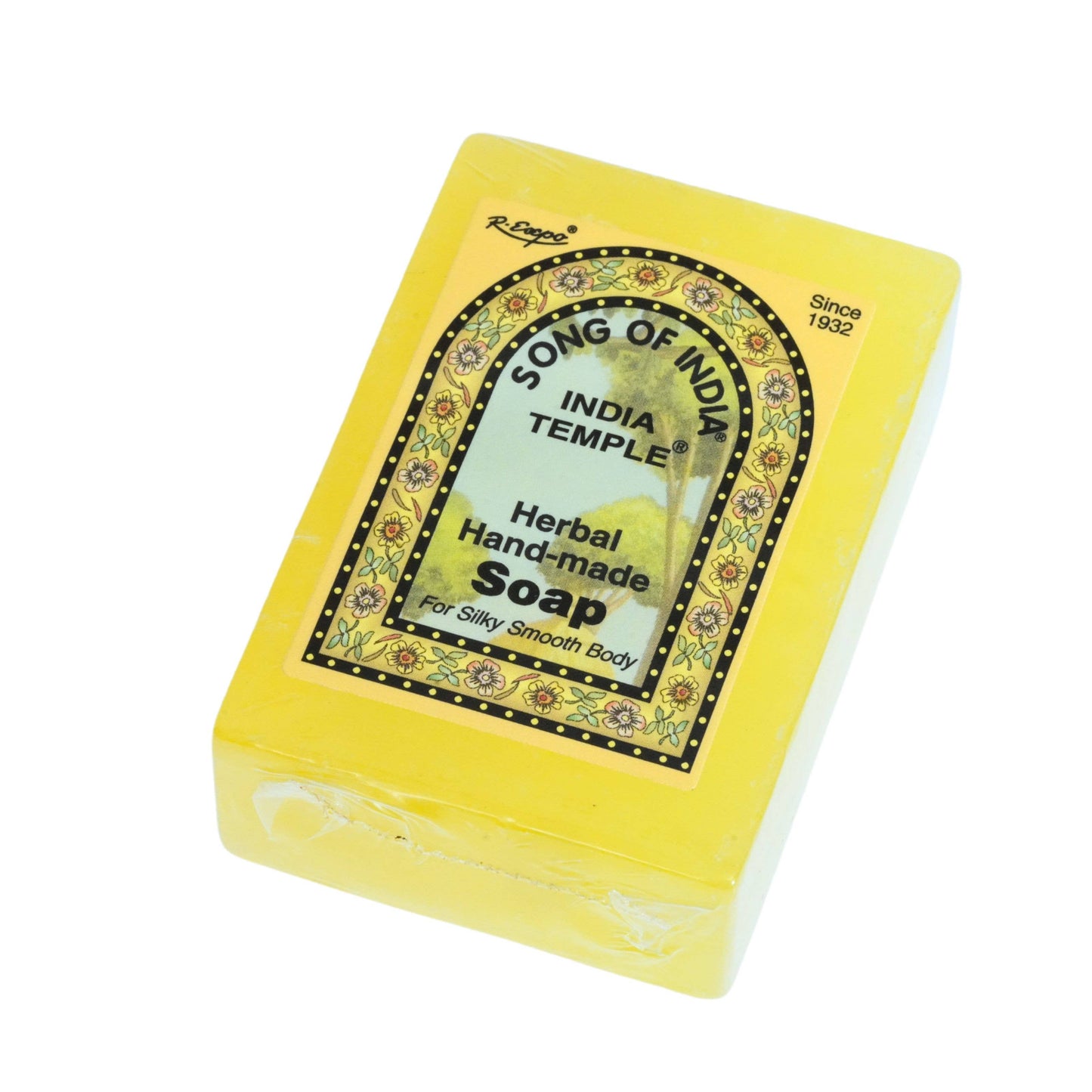 Handmade India Temple Soap by Song of India offers a mild fragrance, leaving skin silky smooth and refreshed.