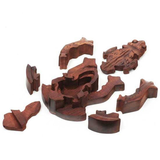 Wood Puzzle Box - Frog