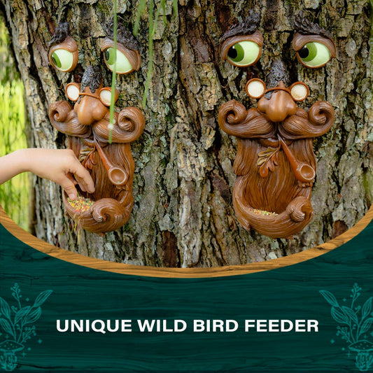 Tree Face bird feeder