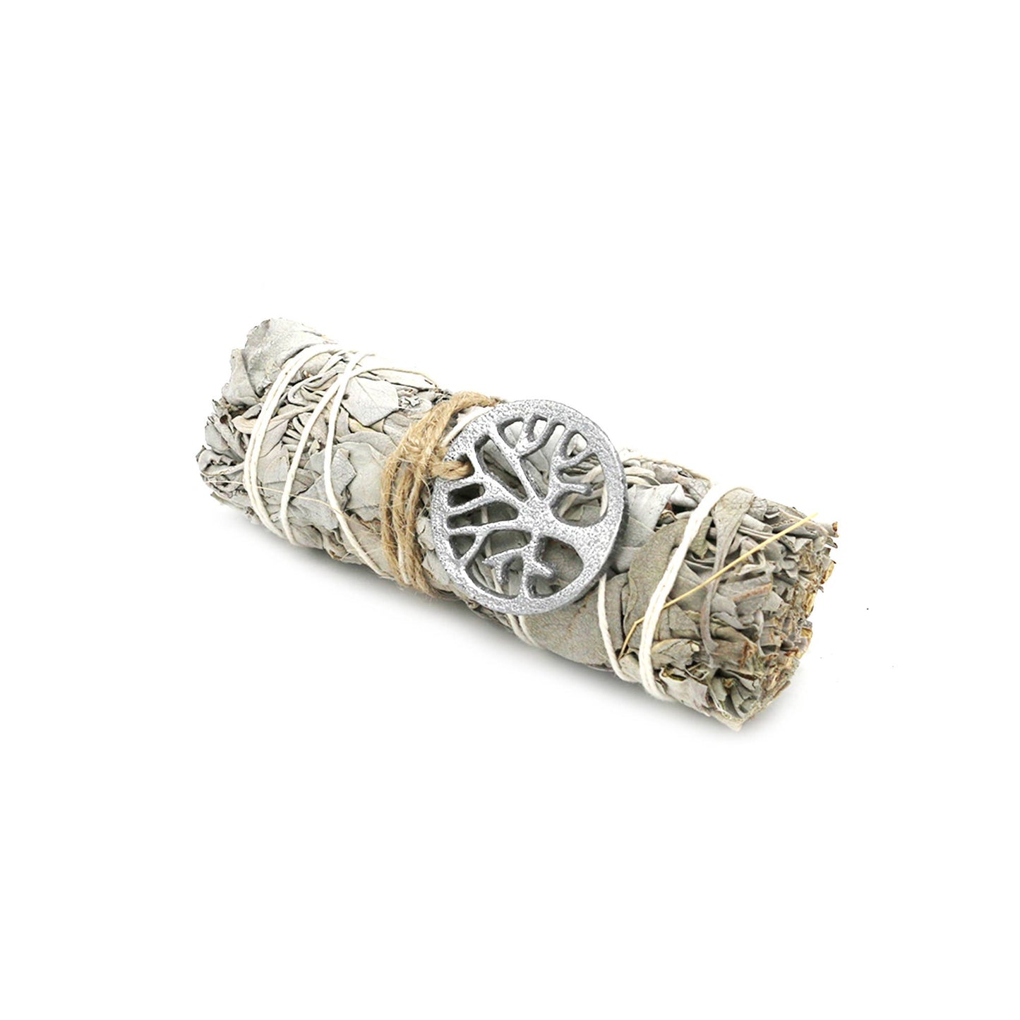White Sage Smudge Stick with Tree of Life Charm (4 in.)