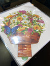 Popup 3D Flower Basket Handcrafted Greeting Card For Mothers Day And Birthdays