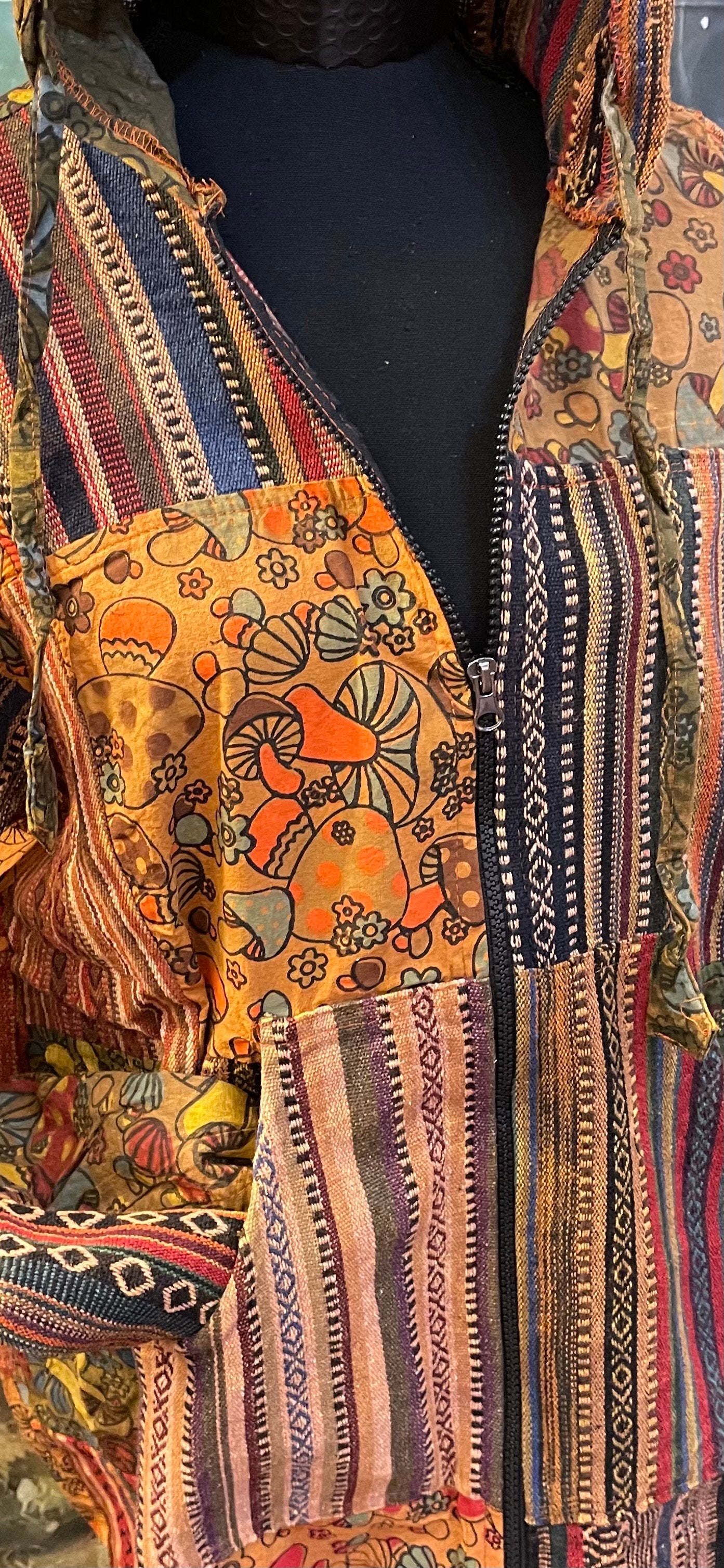 Himalayan Kathmandu Handcrafted Hooded Jacket Bohemian Style