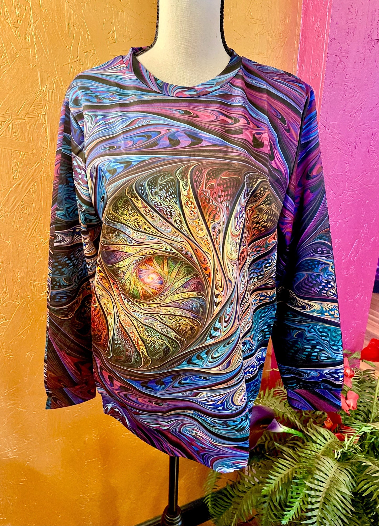 3D Trippy Spiral Design Pullover