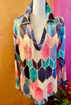 Geometric Pattern Ladies Top
