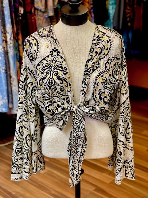 Silky Big Sleeve Top for Women Stylish Oversized Blouse with Flowing Sleeves