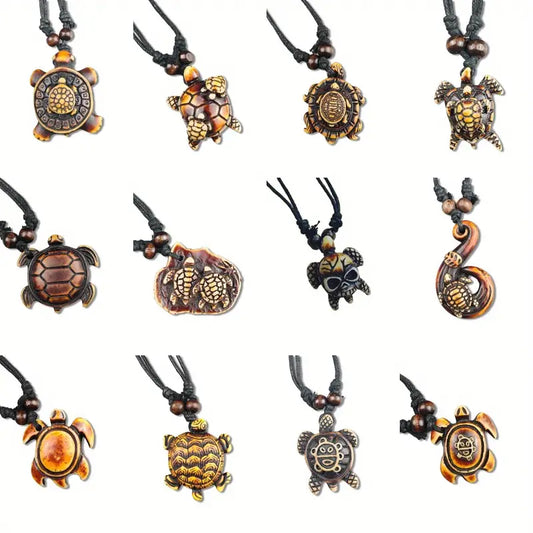 Carved Turtle Necklace By The Enchanted Bazaar Artisan