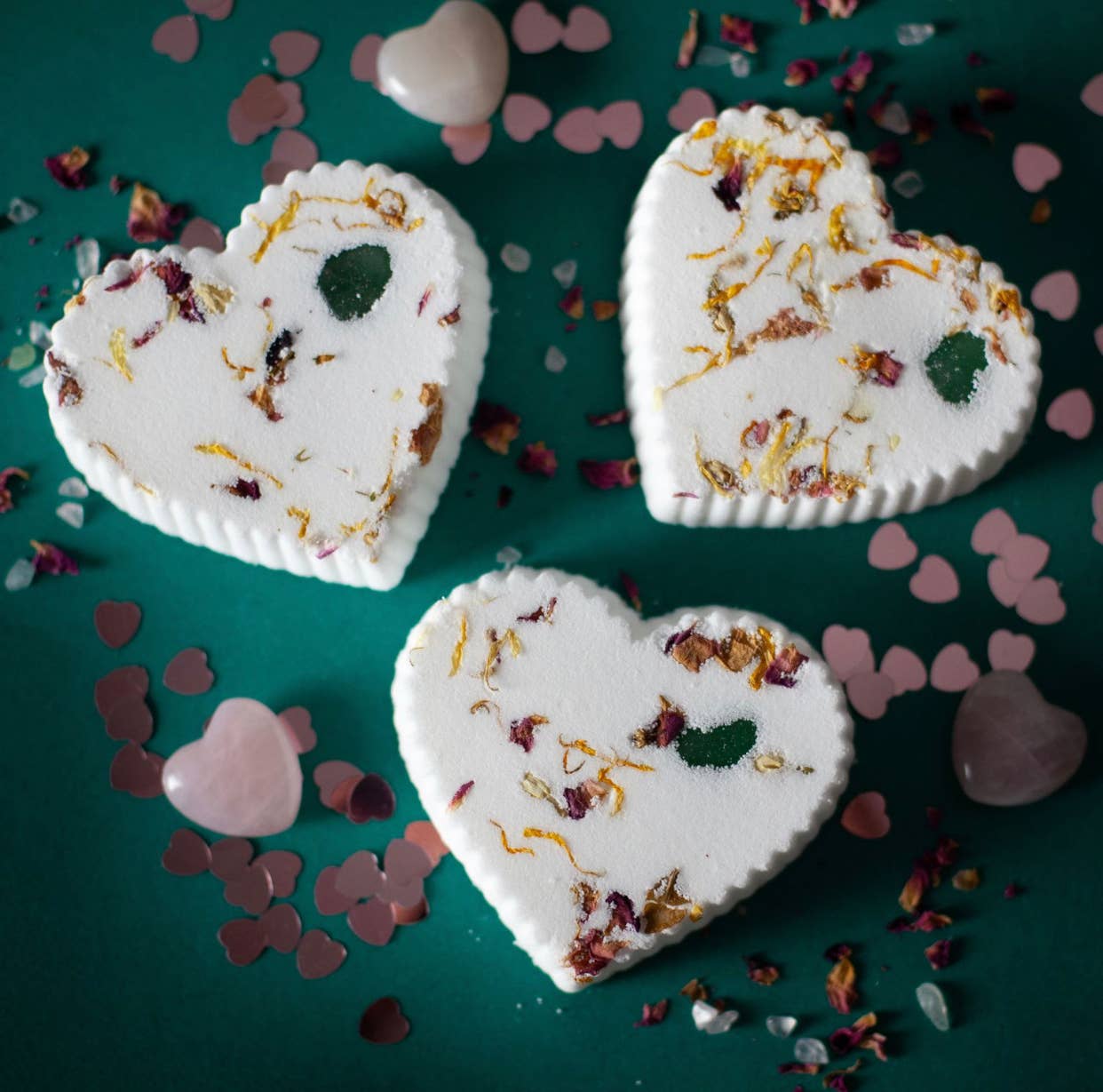 Spring Love Blossoms Heart Crystal Bath Bomb