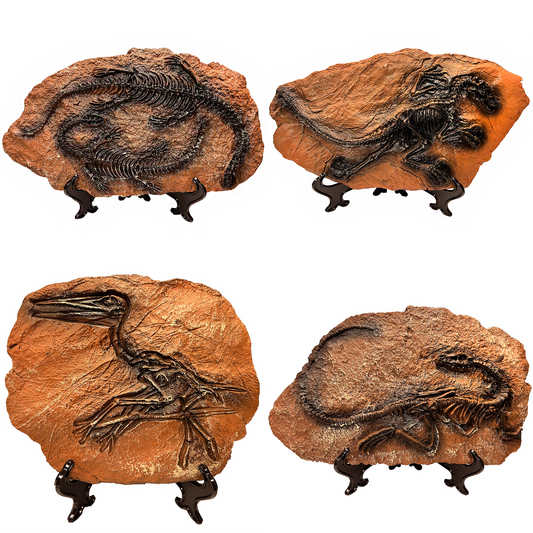 Dinosaur Prehistoric Skeleton Plaque w/ Holder