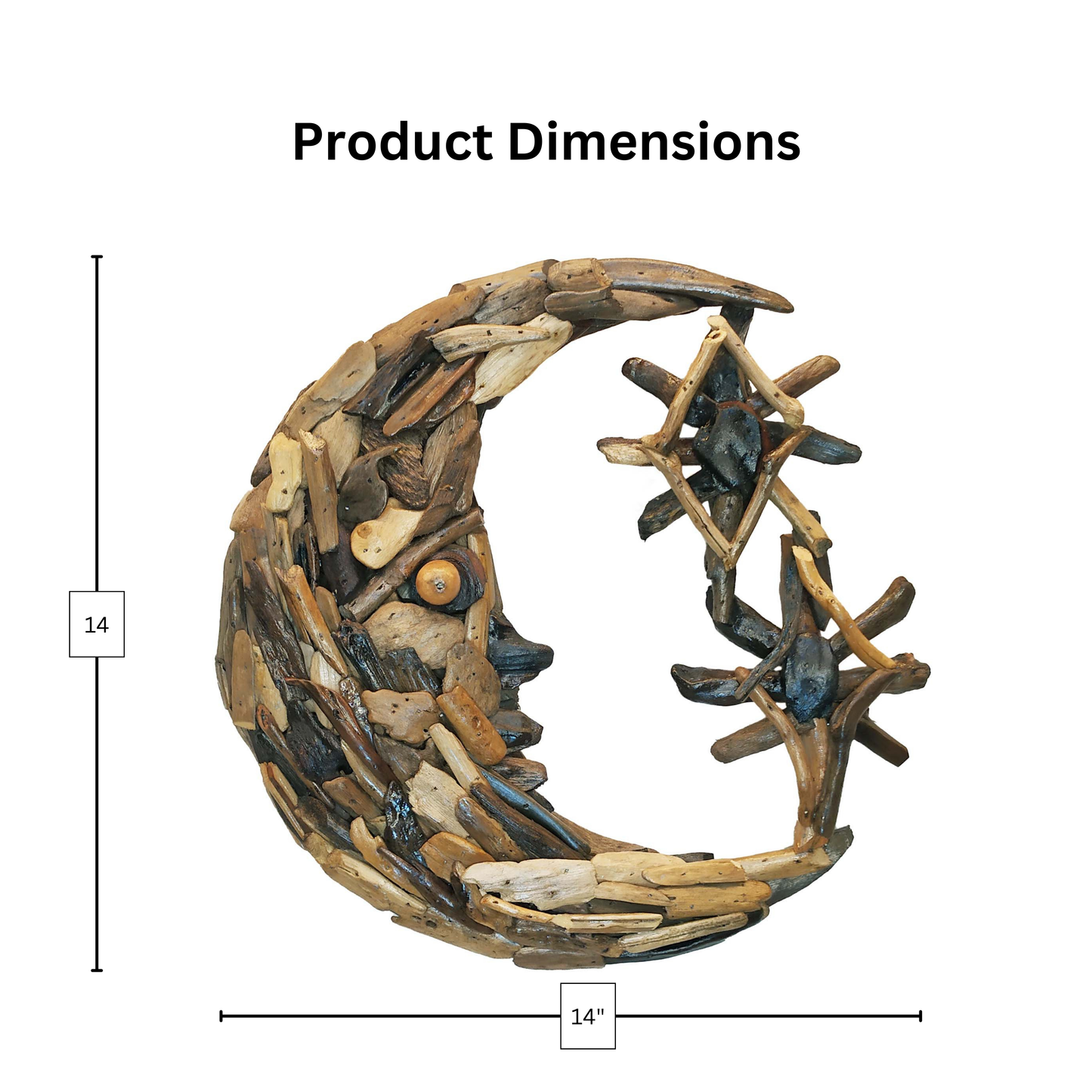 MOON - DRIFTWOOD WALL ART