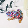 Handcrafted Colorful Crystal Frog Figurine For Display