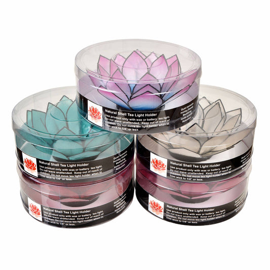 Pink & Turquoise Lotus T Light