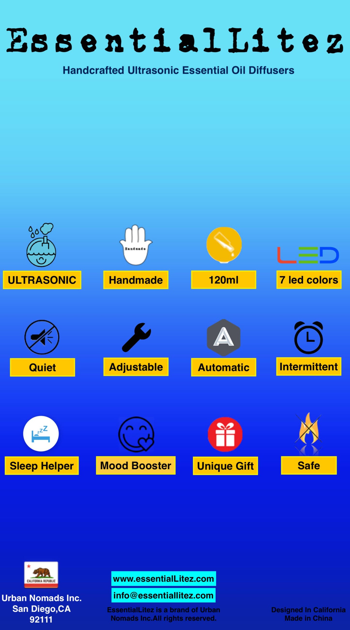 EssentialLitez Essential Oil Diffuser (ETHNIC ELEPHANT)