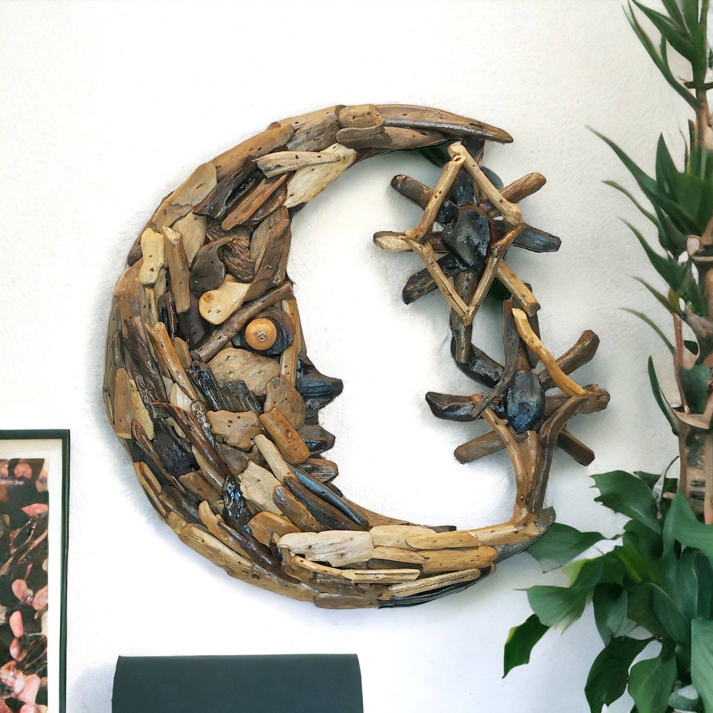 MOON - DRIFTWOOD WALL ART