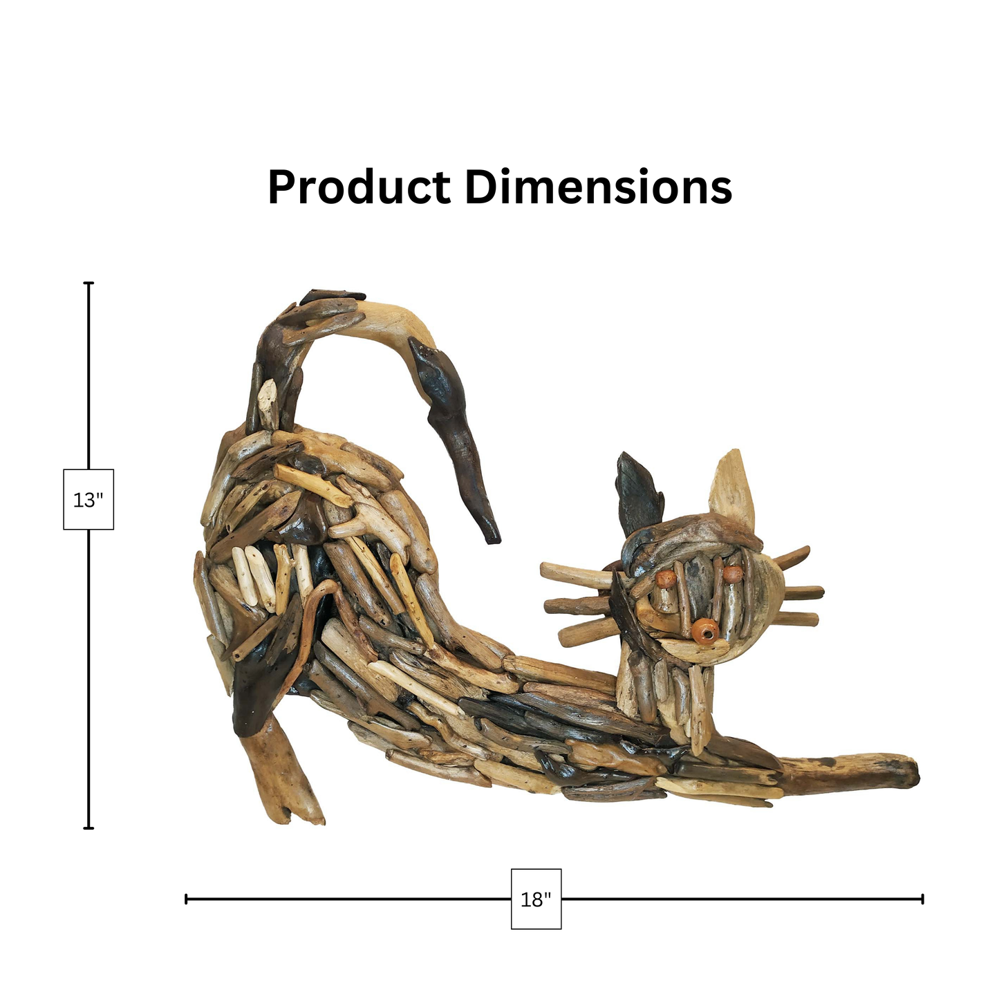 Cat Driftwood Wall Art