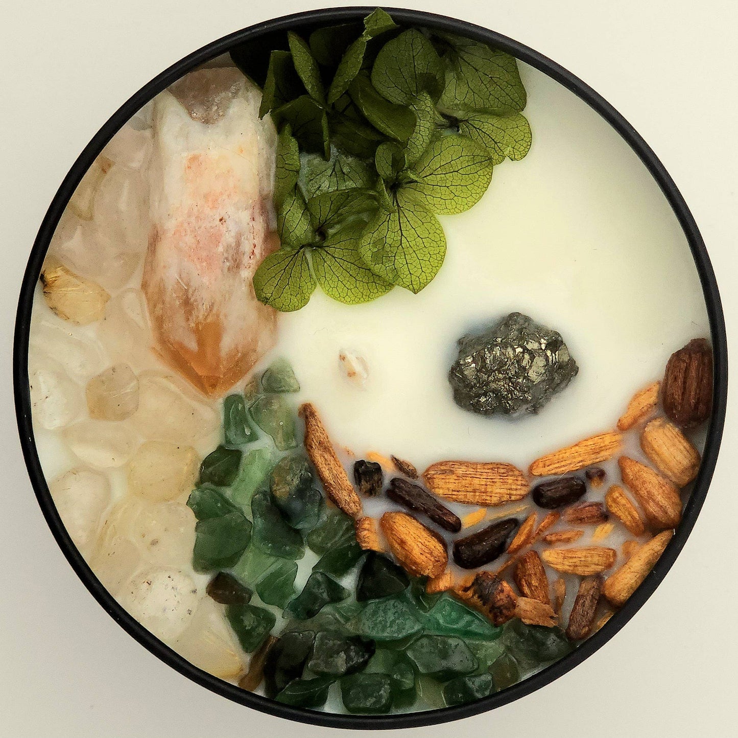 I AM ABUNDANT (a spring of wealth and riches) • 8oz Soy Crystal Candle