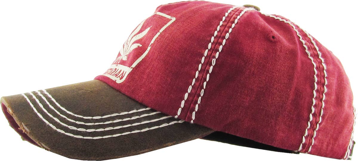 MARIJUANA LEAF VEGETERIAN VINTAGE BALLCAP