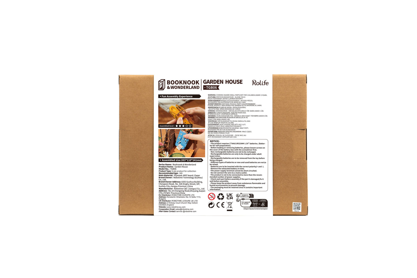 Garden House Rolife Book Nook Kit DIY Miniature