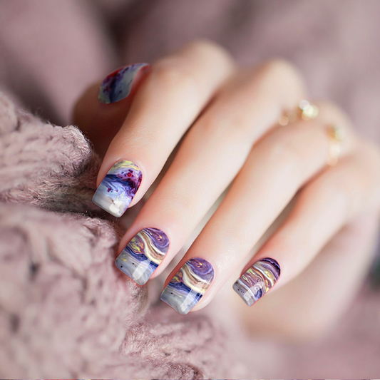 Marble Wood Nail Wraps
