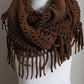 Tassel Fringe Knit Infinity Scarf – Cozy & Stylish 🧣