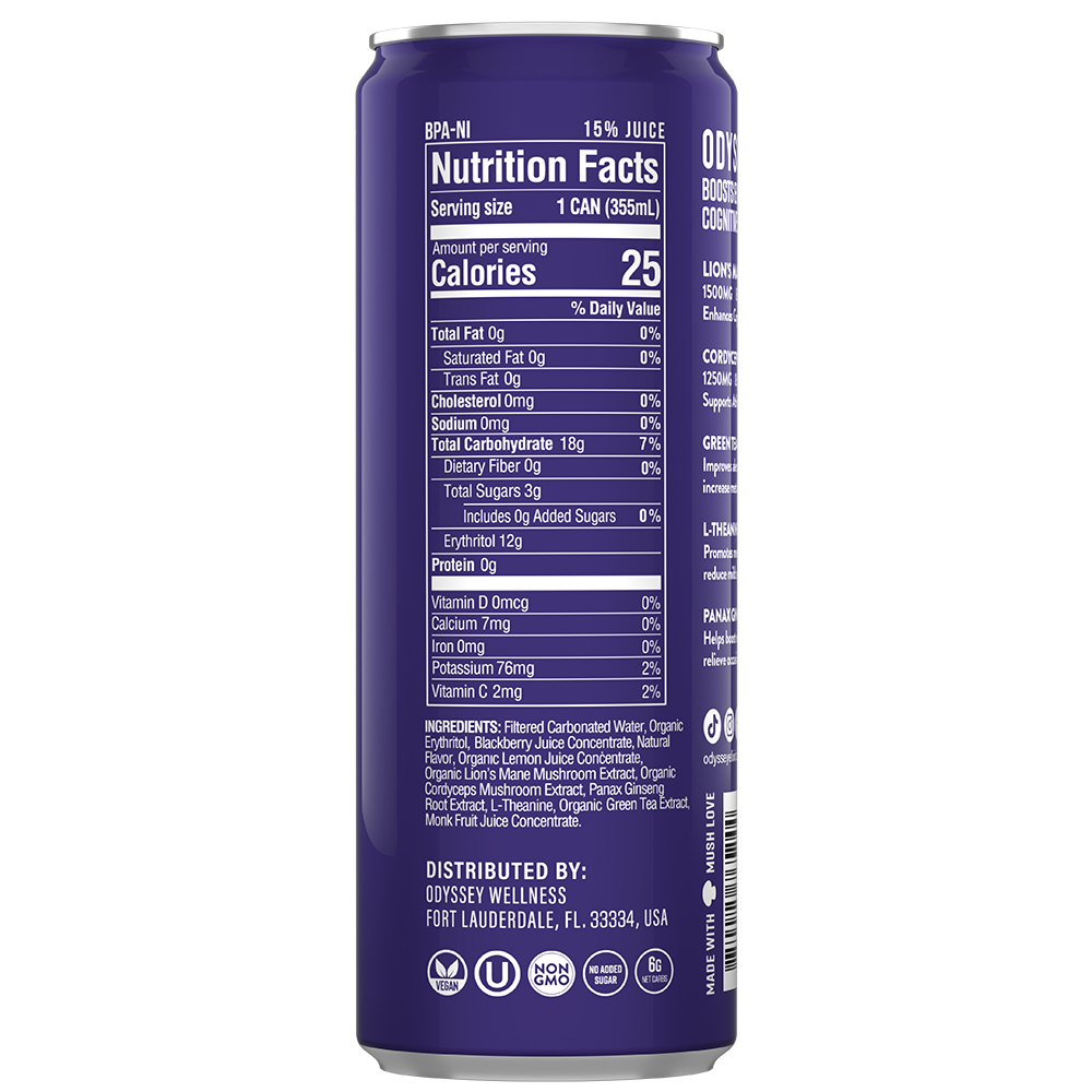 Blackberry Lemonade 85mg Sparkling Mushroom Energy