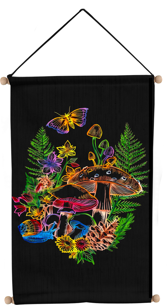Cosmic Mushroom Wall Hanging