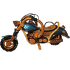 Handcrafted Wooden Motorcycle Blue - MTB002B
