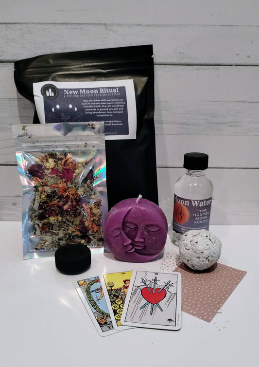New Moon Ritual, Complete Spell Kit to Set Intentions