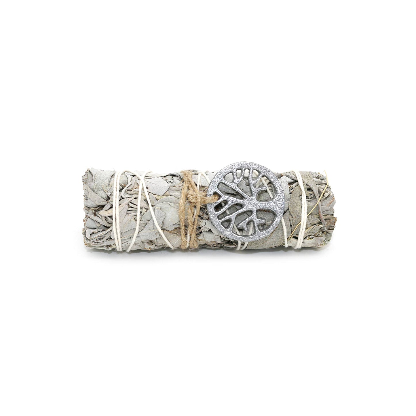 White Sage Smudge Stick with Tree of Life Charm (4 in.)