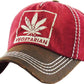 MARIJUANA LEAF VEGETERIAN VINTAGE BALLCAP