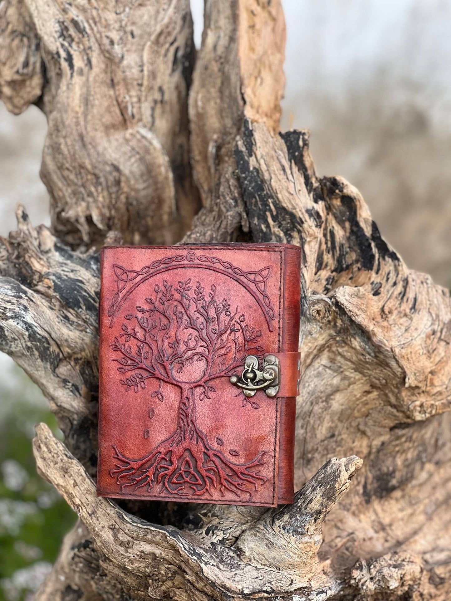 Leather Journal Notebook Tree Embossed Life Of Tree