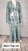 Boho Skirt Top Set, bohemian outfit, Case of mixed colors