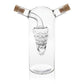 Napa Hand-Blown Glass 2-in-1 Oil & Vinegar Cruet w/ Corks -