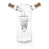 Napa Hand-Blown Glass 2-in-1 Oil & Vinegar Cruet w/ Corks -