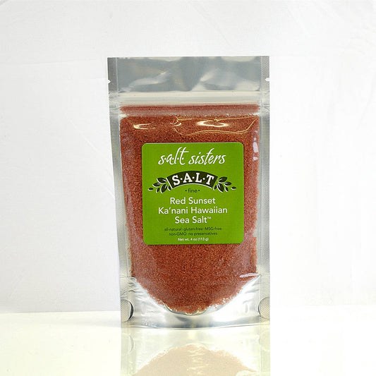 All-Natural Sea Salt - Hawaiian - Red Sunset - Fine - 4 oz
