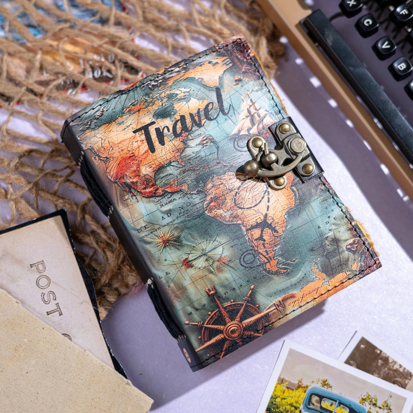 Vintage Leather Travel Journal for Travelers Gift Edition