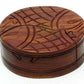 Hand-carved Wood Puzzle Box - Fish in rich Sheesham wood, featuring intricate fish design and two compartments.