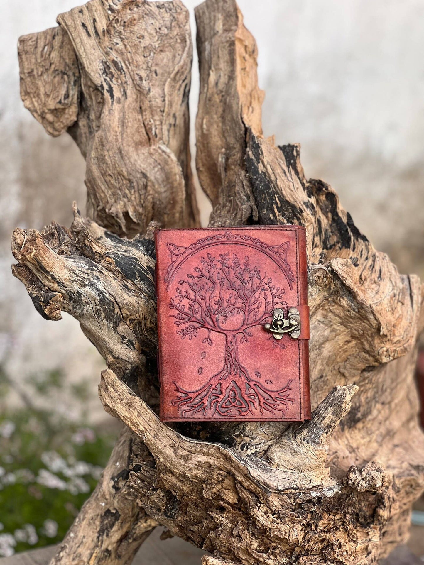 Leather Journal Notebook Tree Embossed Life Of Tree