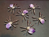 Crystal Amethyst Alloy Spider Figurine Collectible Ornament