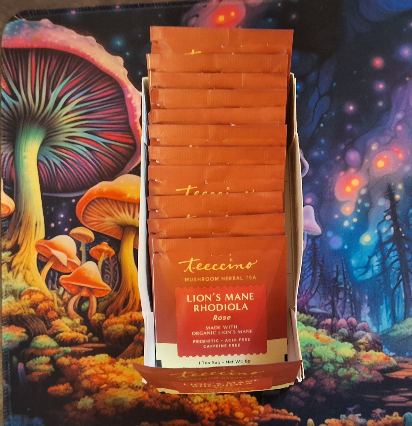 Lions Mane Rhodiola Rose Tea Herbal Wellness Single Pack