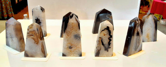 Orca Agates Black And White Decorative Natural Stones